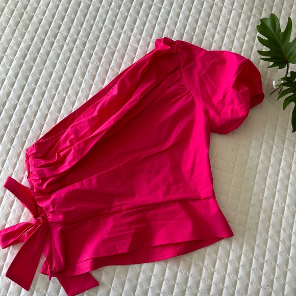 Hot pink one shoulder top - Picture 9 of 9